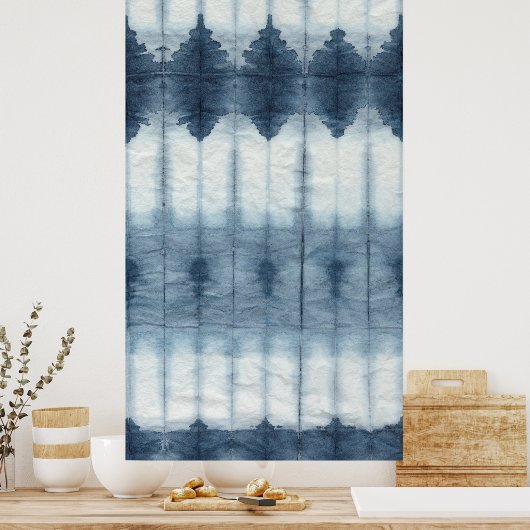 Shibori Indigio Print Poster (Küche)
