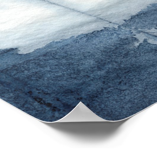 Shibori Indigio Print Poster (Ecke)