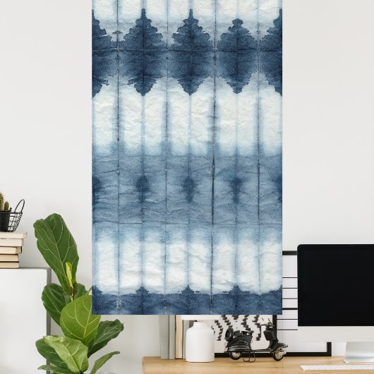 Shibori Indigio Print Poster (Heimbüro)