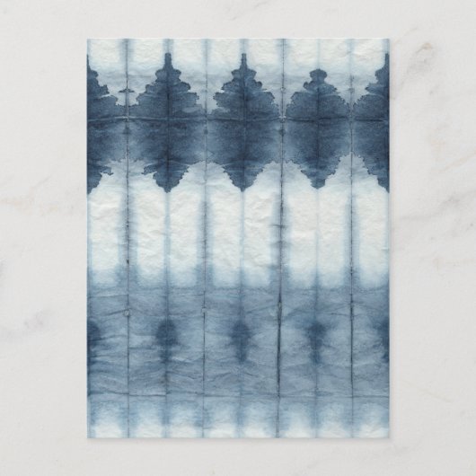 Shibori Indigio Print Postkarte (Vorderseite)