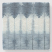 Shibori Indigio Print Steinuntersetzer (Vorderseite)