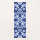 Shibori Indigo Blue Gefärbte Krawatte Abstrakt Yogamatte (Vorderseite)
