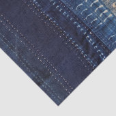 Shibori-Indigo-Mundtuch Seidenpapier (Detail)