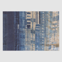 Shibori-Indigo-Mundtuch