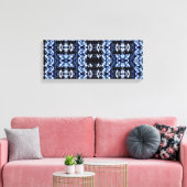 Shibori Inspiriert Abstrakt Art Canvas Print Leinwanddruck (Insitu (Wohnzimmer))