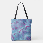 Shibori Lila Gefärbte Krawatte Stoff Muster Boho Tasche (Rückseite)