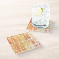 Shibori Painting Beach Decor Glass Untersetzer
