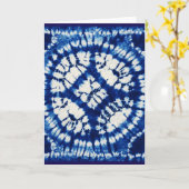 Shibori Tie Dye South Seas Indigo Batik Karte (Gelbe Blume)