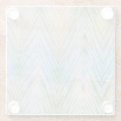 Shibori Zickzack Art Muster Decoder Glas Untersetz Glasuntersetzer (Rückseite)