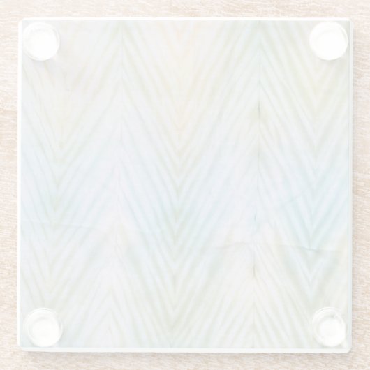 Shibori Zickzack Art Muster Decoder Glas Untersetz Glasuntersetzer (Rückseite)