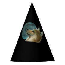 Shibu Inu Hund mit Blick auf den Mond