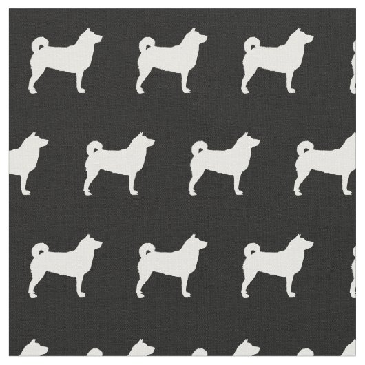 Shibu Inu Hund Silhouette Haustier Stoff (Nahaufnahme)