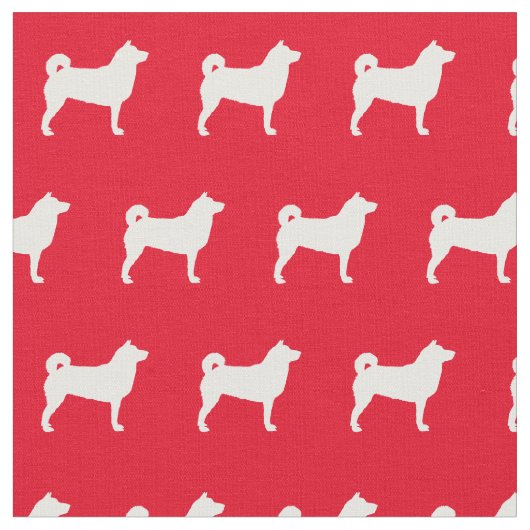 Shibu Inu Hund Silhouette Rot Stoff (Nahaufnahme)