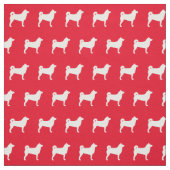 Shibu Inu Hund Silhouette Rot Stoff (Muster)