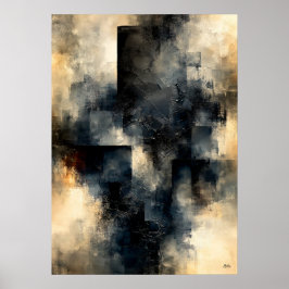Shibui Obsidian Stille Texturierte Architektur Poster