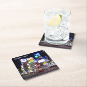 Shibuya City Lights Night in Tokio Japan Rechteckiger Pappuntersetzer (Vor Ort)