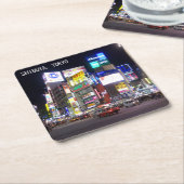 Shibuya City Lights Night in Tokio Japan Rechteckiger Pappuntersetzer (angewinkelt)