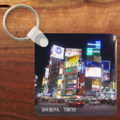 Shibuya City Lights Night in Tokio Japan Schlüsselanhänger (Vorderseite)