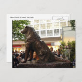 shibuya hachiko sitzend postkarte (Vorne/Hinten)