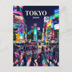 Shibuya-Kreuzung Japan Postkarte