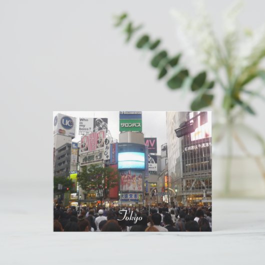 Shibuya-Kreuzung Postkarte (Stehend Vorderseite)