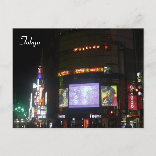 Shibuya Neon Postkarte (Vorderseite)