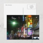 Shibuya Neonlichter Postkarte (Vorne/Hinten)