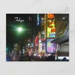 Shibuya Neonlichter Postkarte
