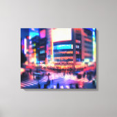 "Shibuya Nights: Beleuchtete Crossing Canvas Print Leinwanddruck (Vorderseite)