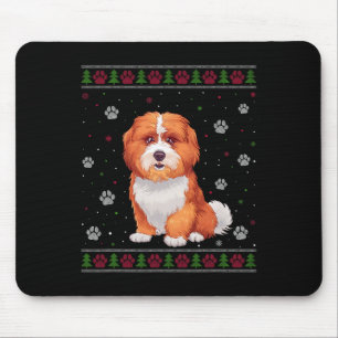 Shichon Christmas Sweater Xmas Haustier Hund Liebe Mousepad