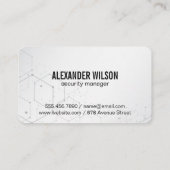 Shield | Sicherheitssperre | Moderner technischer Visitenkarte (Rückseite)