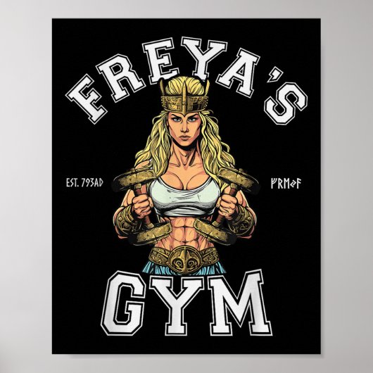 Shieldmaidens Gym Fa's Gym - Norse Goddess Workout Poster (Vorne)