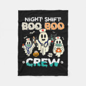 Shift Boo Boo Crew Nurse Ghost Halloween Nurses Rn Fleecedecke (Vorderseite)