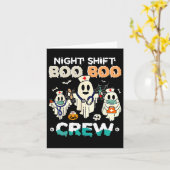 Shift Boo Boo Crew Nurse Ghost Halloween Nurses Rn Karte (Gelbe Blume)