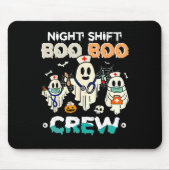 Shift Boo Boo Crew Nurse Ghost Halloween Nurses Rn Mousepad (Vorne)