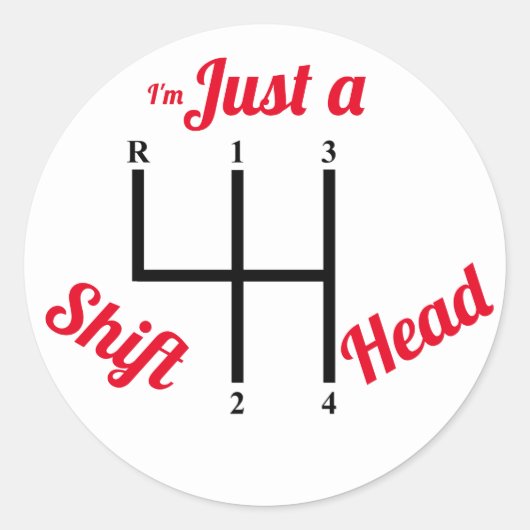 Shift Head - Manueller Stick Shift Sticker (Vorderseite)