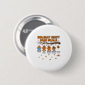 Shift Nurse Pain Scale Funny Gingerbread Rn Christ Button (Vorne & Hinten)