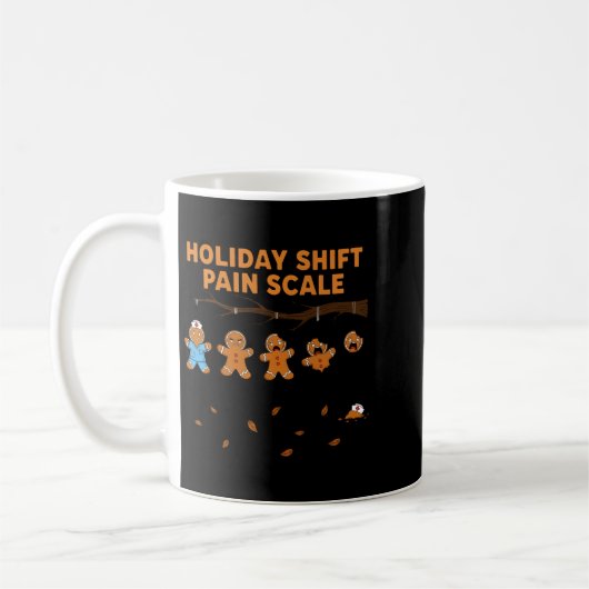 Shift Nurse Pain Scale Funny Gingerbread Rn Christ Kaffeetasse (Links)