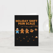Shift Nurse Pain Scale Funny Gingerbread Rn Christ Karte (Vorderseite)