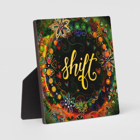 "Shift'' ONE WORD Inspirivity Plaque Fotoplatte (Vorderseite)