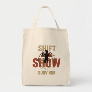 Shift Show Survivor - Funny Nurse Burnout Abzeiche Tragetasche