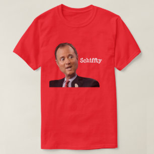 Shifty Adam Schiff Funny Political Caricature T-Shirt