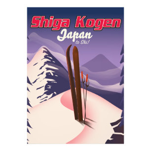Shiga Kogen Japan Ski Plakat Fotodruck
