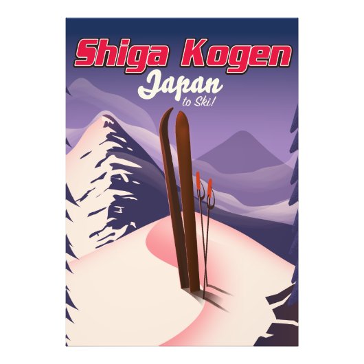 Shiga kogen japan Skipposter Fotodruck (Vorne)