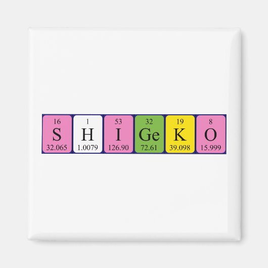 Shigeko Periodenmagnet Magnet (Vorne)