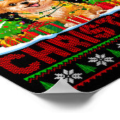 Shih O Ugly Christmas Sweaters Funny Pet Dog Light Poster (Ecke)