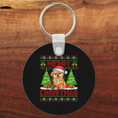 Shih O Ugly Christmas Sweaters Funny Pet Dog Light Schlüsselanhänger (Vorderseite)