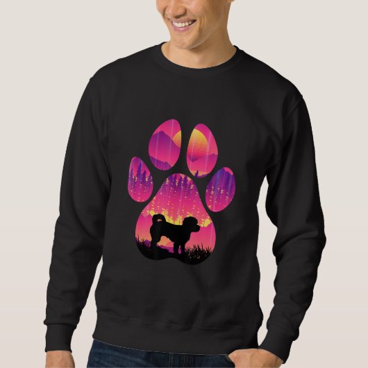 Shih Poo Paw Mom Dad Dog Women Men Sweatshirt (Vorderseite)