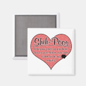 Shih-Poo Paw Prints Hunde Humor Magnet (Vorderseite/Rückseite)