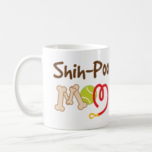 Shih--Poohundezucht-Mama-Geschenk Kaffeetasse (Links)
